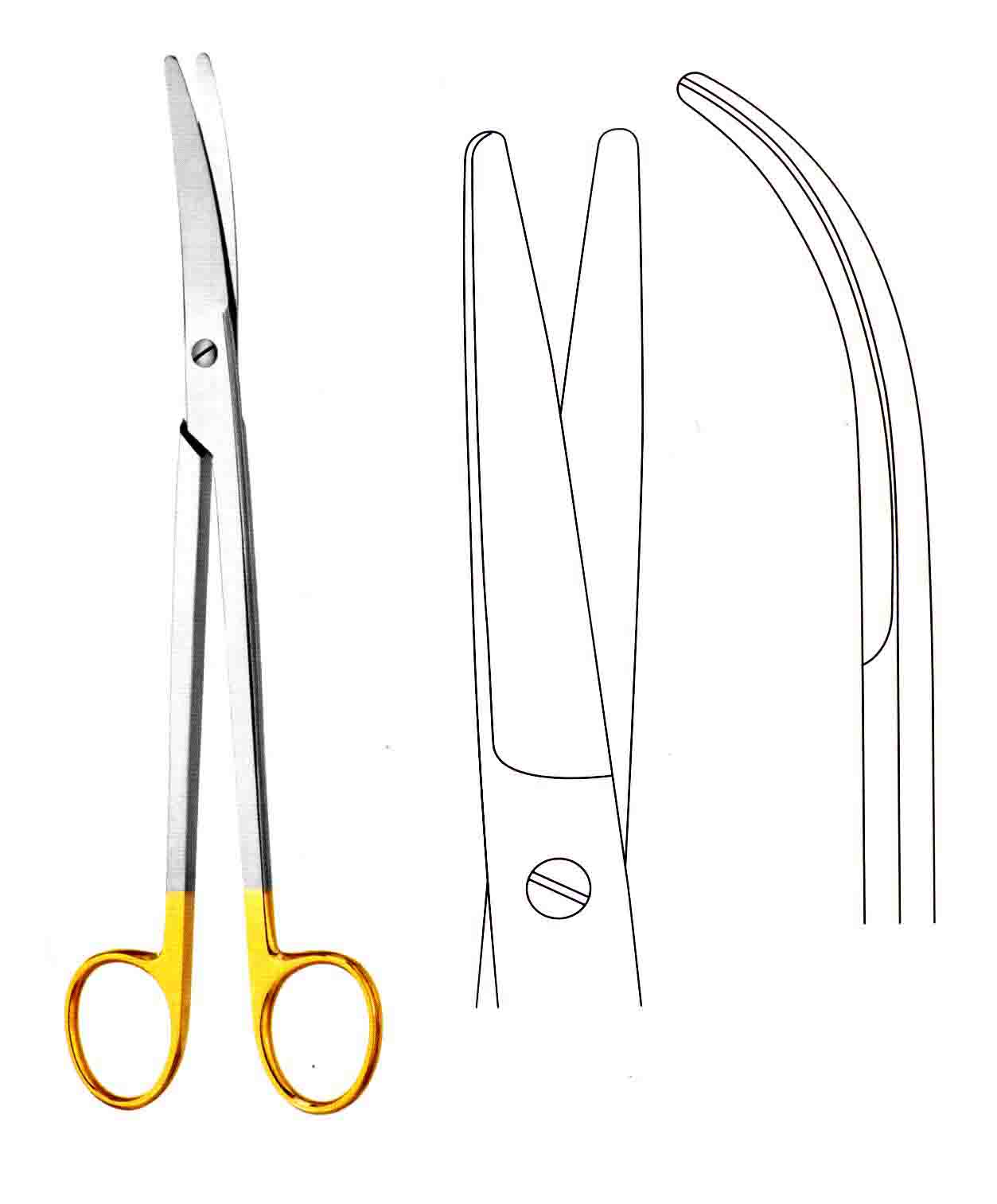 ALTIN SAPLI MAYO MAKAS  EĞRİ 28CM   